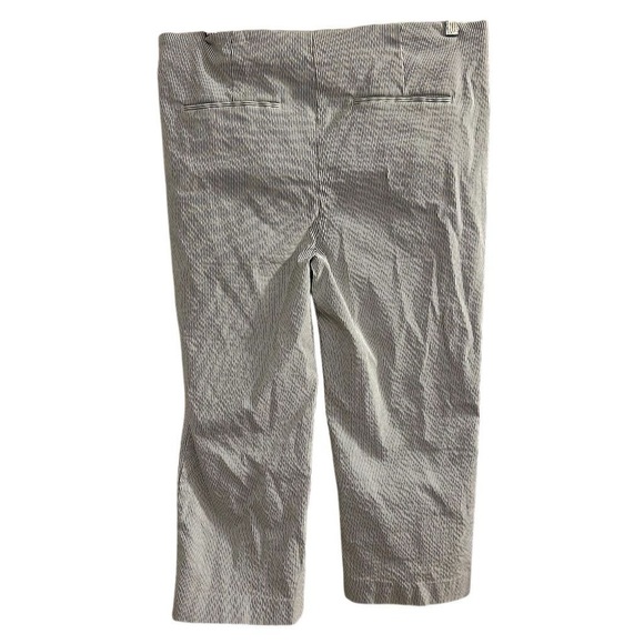 Chico's Women's Blue White Striped Capri Pants Size 16 Multicolor Casual - Picture 4 of 8